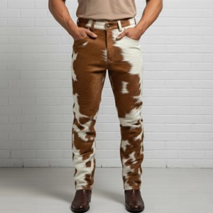 Pantalon en cuir de vachette pour homme, pantalon en cuir pour tous les jours, construction robuste, coupe personnalisée, fabricant exportateur en gros - Product Image 3