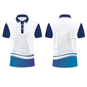 Camiseta de Manga Corta Blanca y Azul para Hombre, con Estampado, Transpirable, de Punto, Corte Regular, Informal, con Estampado por Sublimación, Ecológica, de Secado Rápido - Product Image 1
