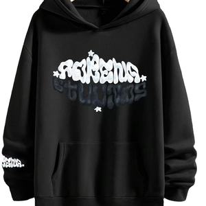 Pull à capuche imprimé personnalisé pour hommes style fermeture éclair respirant anti-rides séchage rapide coton polaire/polyester confortable - Product Image 1