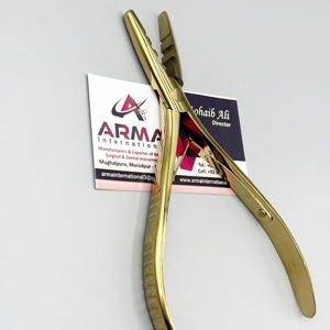 Hot Selling Three Hole Hair Pliers Surgical Grade Stainless Steel Plasma Gold 7" <b>Micro</b> Pulling Hook Needle for Hair <b>Extensions</b> - Product Image 1