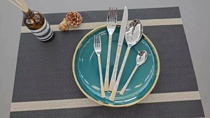 Juego de cubiertos de acero inoxidable personalizables al por mayor con mangos fantásticos, aptos para todo tipo de cocinas y comidas - Product Image 6