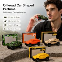 Deold OEM, logo personnalisé, marque privée, vente en gros, 25 ml * 4, ensemble de parfums miniatures portables unisexes à imprimé camouflage Jeep