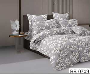 Sábanas de Microfibra Gris Blanco con Diseño Floral, 130+ GSM, para Cama King, Queen y Doble, Disponibles a Precio Accesible, Venta al Por Mayor - Product Image 1