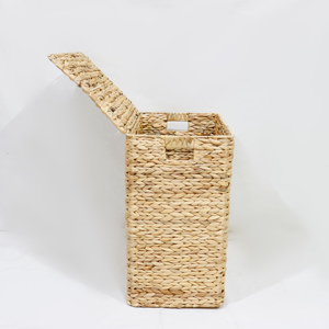 Handmade Foldable Eco-Friendly Multifunction Storage <b>Baskets</b> with Handles Size M-Natural <b>Wicker</b> for <b>Laundry</b> Picnic Organization - Product Image 2