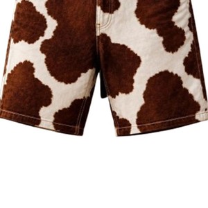 Shorts en cuir de vachette pour hommes, cuir véritable, mode haut de gamme, streetwear, décontracté, durable, coupe personnalisée, élégant, vêtements d'été, Pro - Product Image 4