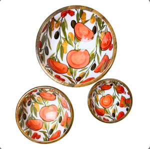 Bol de service en bois naturel pour pâtes, avec design tableau noir, style vintage, pour la maison et les mariages, au meilleur prix - Product Image 1