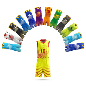 Apparel Quick Dry Team Wear Manufacturer Lightweight Basketball Uniform Men Sportswear Soft Polyester Mesh Basketball Uniform - Product Image 1
