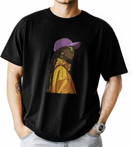 T-shirt 100% coton de haute qualité Style formel à la mode avec impression numérique à motif solide Slim Fit Logo OEM personnalisé pour garçons - Product Image 3