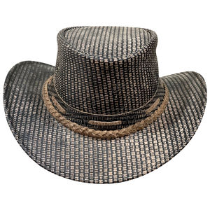 Chapeau de cowboy en cuir véritable à large bord, chapeau de voyage western pour hommes et femmes, fabrication OEM, étiquette privée, chapeaux de rodéo en gros - Product Image 3