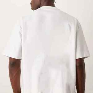 เสื้อผ้าแฟชั่นคุณภาพสูง ผ้าฝ้าย 100% ทรงหลวมสำหรับผู้ชาย หนัก 200 GSM พิมพ์ลายโลโก้แบบ DTG ตามสั่ง ใส่สบาย ระบายอากาศได้ดี เหมาะสำหรับฤดูร้อน - Product Image 6