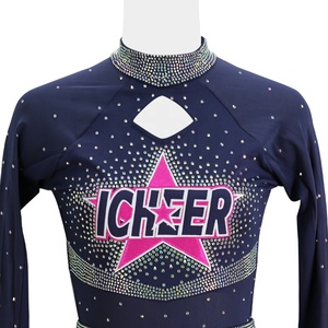Conjunto de Uniforme de Animadora Sexy de Alta Calidad, 3 Piezas, Bolero, Pantalones Cortos y Calcetines, Precio al por Mayor OEM, Spandex/Poliéster - Product Image 4