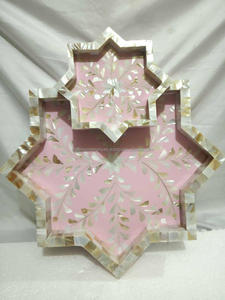 Vente chaude nouveau design nacre plateau de chocolat en forme de lune, conception arabe royale coquille de mer lune et plateau d'affichage en forme d'étoile - Product Image 6