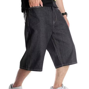 Wholesale Men's Denim <b>Shorts</b> Mid Waist Button Fly Eco-Friendly Windproof 100% Cotton Casual Pockets Custom Logo High Quality - Product Image 6