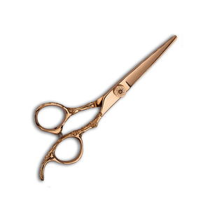 Tijeras de Peluquería al por Mayor, Cuchillas Afiladas de Acero Inoxidable, Tijeras de Salón de Belleza, Tijeras de Color Dorado Titanio - Product Image 1