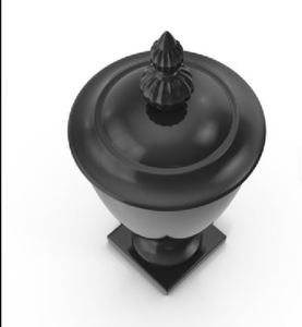 Luxury Traditional Brass Urn <b>Matte</b> Black <b>Lacquer</b> Round Cover Vase Floral Engraved Decorative Jar 4-5L Capacity for Home Decor - Product Image 4