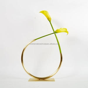 Gold Compote Bowl Metal <b>Vase</b> <b>Tall</b> <b>Vases</b> Metal Centerpiece Trumpet <b>Vase</b> for Wedding Centerpieces - Product Image 5