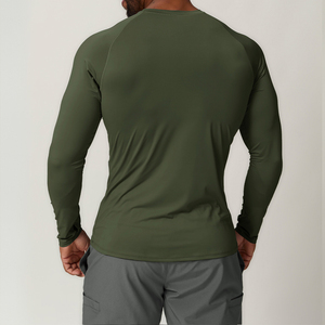 Camiseta de Manga Larga de Algodón con Estampado Personalizado para Hombre, Camiseta Deportiva Lisa de Corte Ajustado, Fabricada por Fitness Concepts - Product Image 3