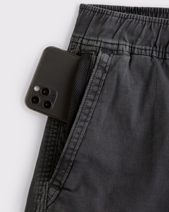 Custom Men Drawstring Casual Shorts Elastic Waist Washed Cotton Summer Shorts OEM ODM Wholesale Private Label Supplier - Product Image 6