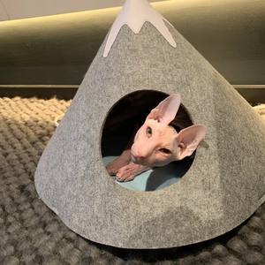 Cadeau pour animaux <span class=keywords><strong>de</strong></span> compagnie amoureux des chats chien maison <span class=keywords><strong>tour</strong></span> neige montagne tente lieu <span class=keywords><strong>de</strong></span> couchage moderne feutre chat <span class=keywords><strong>lit</strong></span> grotte - Product Image 2