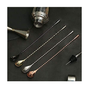 Cuillère mélangeuse à vin en acier inoxydable de luxe, cuillère de barman, cuillère à mélanger le café et les cocktails, au prix le plus bas - Product Image 4