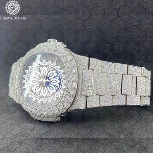 Montre de luxe Charm_Jewells en acier inoxydable, boîtier de 40 mm, cristal saphir, cadran analogique, mouvement mécanique lumineux, date automatique, 10 bars - Product Image 2