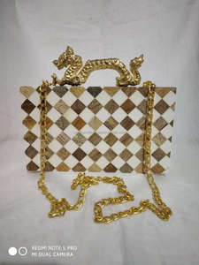 Bolso de Mano de Resina, Estilo Simple, para Mujer, para Fiestas, Bolso de Mano de Noche, para Chicas, Artesanía de Resina de la India en Venta - Product Image 4