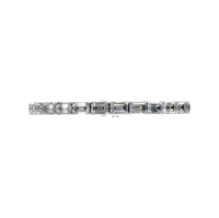 Bracelet de tennis en argent sterling 925 or blanc diamant taille émeraude élégance intemporelle bijoux à maillons fins pour toutes les occasions