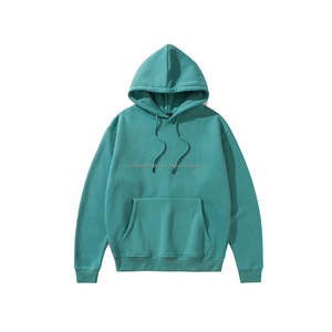 Sweats à capuche pour hommes de qualité supérieure 100% coton Fournisseur direct d'usine Taille plus grande Design à capuche de couleur unie Tissu tricoté d'hiver - Product Image 6