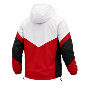 <b>Men's</b> Waterproof Hooded Windbreaker <b>Jacket</b> – Lightweight Color Block Windproof Outdoor Running Hiking Rain <b>Jacket</b> Custom Logo - Product Image 3