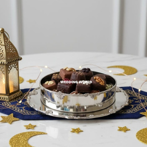 Dernière collection Ramadan, bol à chocolat brillant plaqué nickel, bol à bonbons de qualité supérieure, bol à chocolat décoratif - Product Image 3