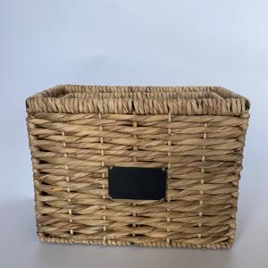 Nhat Minh MS243 Panier de rangement rectangulaire pliant en jacinthe d'eau écologique pour la maison, la cuisine et le jardin Style bohème 5-10kg - Product Image 3