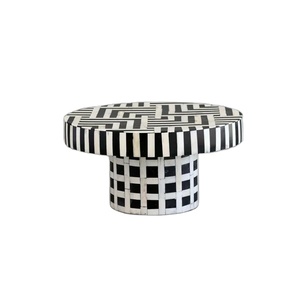 Opulent Handmade bone Inlay <b>Cake</b> <b>Stand</b> Artistic Polished Dessert Display Plate for Weddings, Parties, and Home Styling - Product Image 1