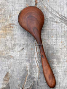 ช้อนไม้เสิร์ฟข้าวขนาดความจุ10มล. ดีไซน์แบบวอลนัทไม่เหมือนใครงานฝีมือช่างฝีมือ - Product Image 4