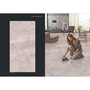 Losas de piedra sinterizada de porcelana brillante Esperda Brown de 1200x2400 mm para pisos y decoración de paredes de hoteles de lujo - Product Image 5
