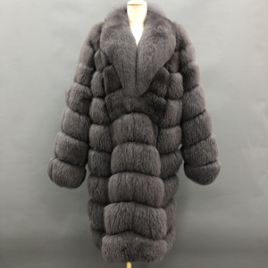 OEM Big Size <b>Men</b> Fur Jacket Thick Warm <b>Long</b> Real Finland Fox Fur <b>Coat</b> - Product Image 1