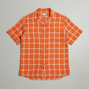 Chemise à carreaux classique, col cubain, légère, décontractée pour l'été, chemises pour hommes, fabrication professionnelle confortable - Product Image 3