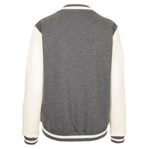 Chaqueta de Hombre Lisa de Alta Gama, Chaqueta Universitaria con Mangas de Cuero Bordadas, Chaqueta Varsity Personalizada con Letras de Béisbol - Product Image 3
