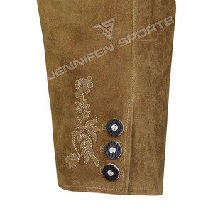 Vente en gros de tenues traditionnelles allemandes personnalisées, vêtements Trachten, short Oktoberfest Lederhosen, style bavarois pour hommes avec bretelles - Product Image 4