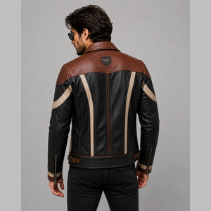 Dernière mode, design unique, veste en cuir pour homme, service OEM, haute qualité, coupe-vent, imperméable, streetwear, écologique - Product Image 2