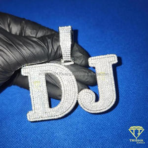 Collar con Colgante de DJ de Hip Hop, Cadena con Letras de Diamantes Cultivados en Laboratorio, Joyería de Lujo Personalizada, Regalo - Product Image 6