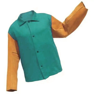 Chaqueta de Soldador Industrial de Cuero Vacuno Azul Rey, Resistente al Fuego y al Calor, Nivel 500C-1000C - Product Image 2