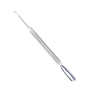 Pousse-cuticules professionnel de qualité supérieure pour salon et usage domestique, en acier inoxydable, double extrémité. - Product Image 1
