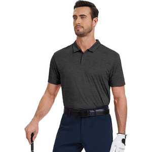 Chemise de golf pour homme, polos à séchage rapide, manches courtes, t-shirts performants anti-transpiration, chemises de travail à col - Product Image 1