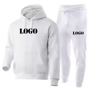 Chándal de Entrenamiento OEM en Blanco, 100% Algodón, con Capucha, Informal, Sólido, para Hombre, Chándal Deportivo Personalizado al por Mayor - Product Image 6