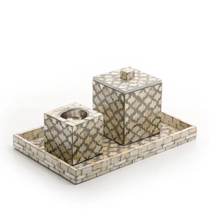 Ensemble brûleur de Bakhoor de luxe fait main, incrustation florale en nacre, écologique, style arabe religieux, le plus vendu 2026 KV NATURAL HOME KVMB - Product Image 5