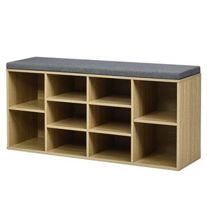 Panca porta scarpe imbottita a 10 scomparti per ingresso, scarpiera pratica per uso domestico - Product Image 5