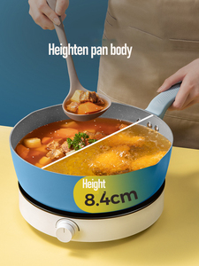 Commercial Grade Saute Pan With Multi Layer Nonstick Interior Durable Forged Aluminum Body Stay Cool Silicone Grip Handle - Product Image 6