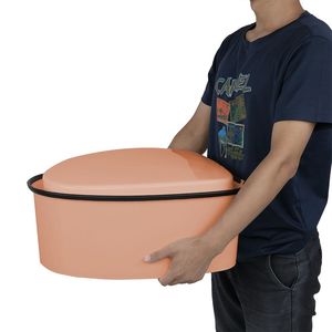 WC portatile marrone con tappetino antiscivolo - Product Image 2