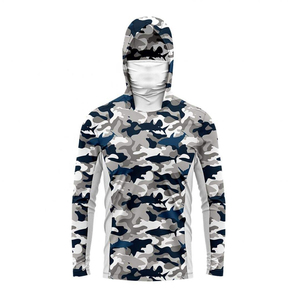 Sweat à capuche unisexe pour adultes, tendance, respirant, léger, séchage rapide, protection UPF 50, polyester/coton, pour la pêche - Product Image 3