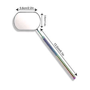 Custom Design Stainless Steel Eyelash <b>Mirror</b> Mini Handheld Butterfly Shape High Quality Professional Salon Use Unique Hair Care - Product Image 3